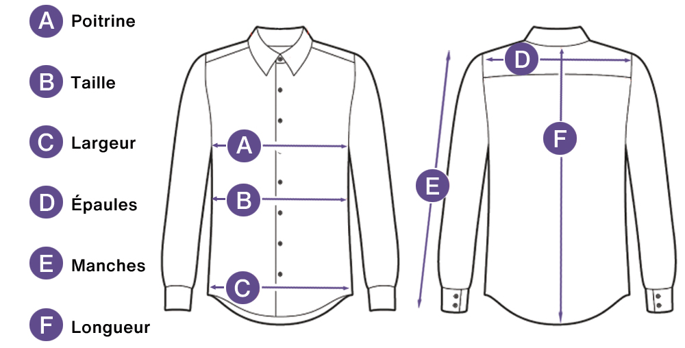 guide mesure chemise